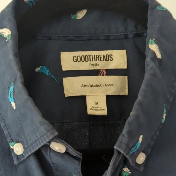 Goodthreads Men's 🦜  Parrot Button Up Size M - Picture 3 of 4